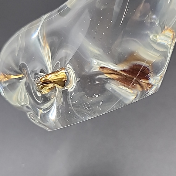 Artglass Clear and Gold Whale - Picture 13 of 13